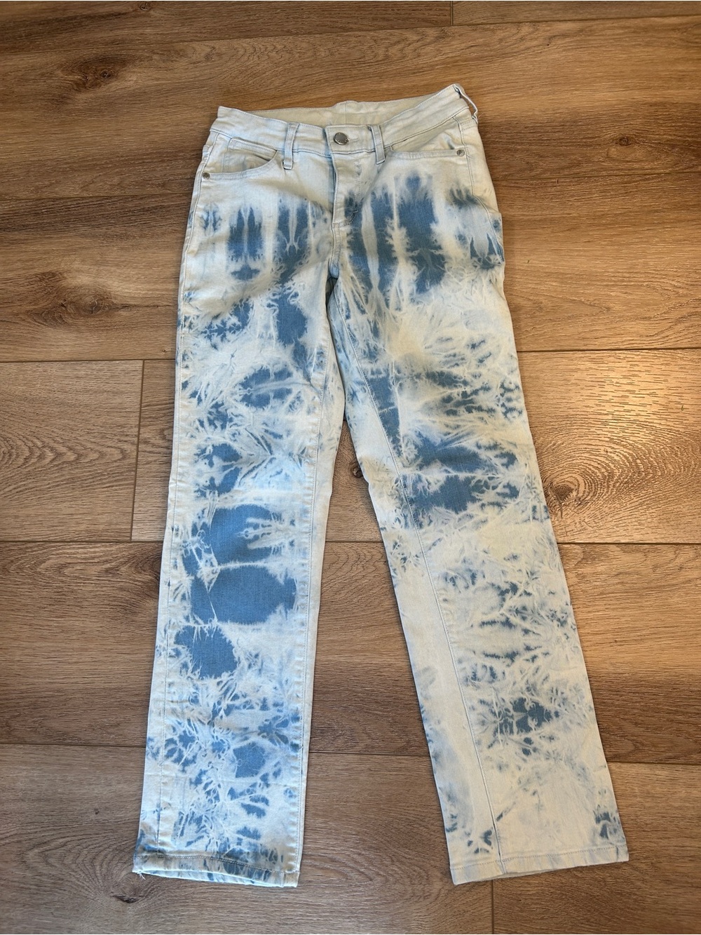Jennifer Lopez Tie-Dye Light Blue Women’s straight leg Jeans
